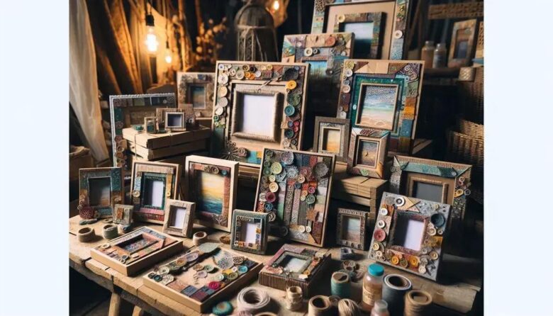 Porta-retratos sustentáveis com papelão: transforme papelão em arte
