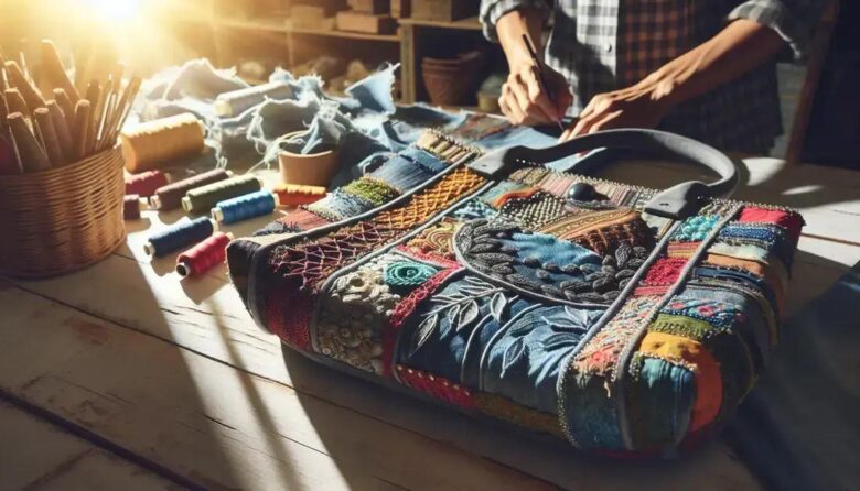 Bolsas artesanais com retalhos de jeans: estilo e sustentabilidade