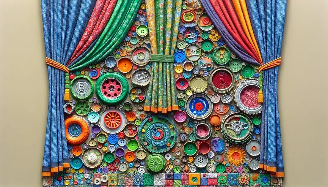 Como incorporar materiais recicláveis em suas cortinas