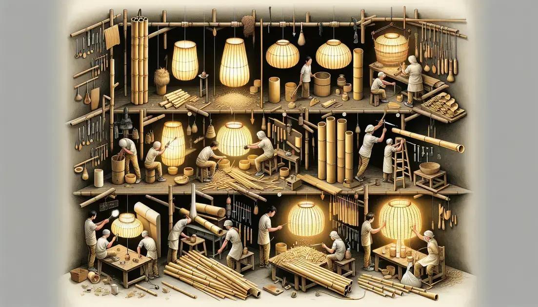 o processo de transformação do bambu