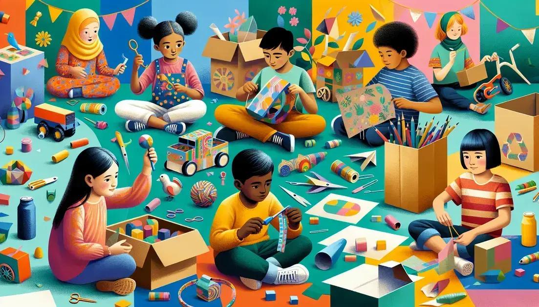 ideias de brinquedos recicláveis para diferentes idades