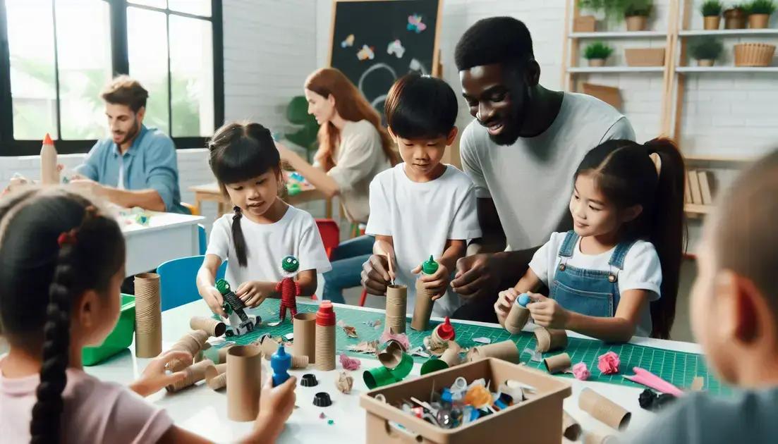 benefícios educativos dos brinquedos recicláveis