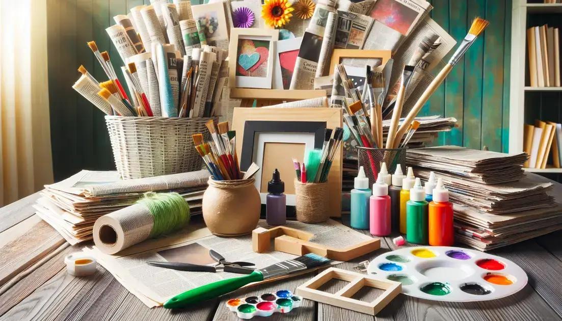 materiais necessários para criar seus quadros