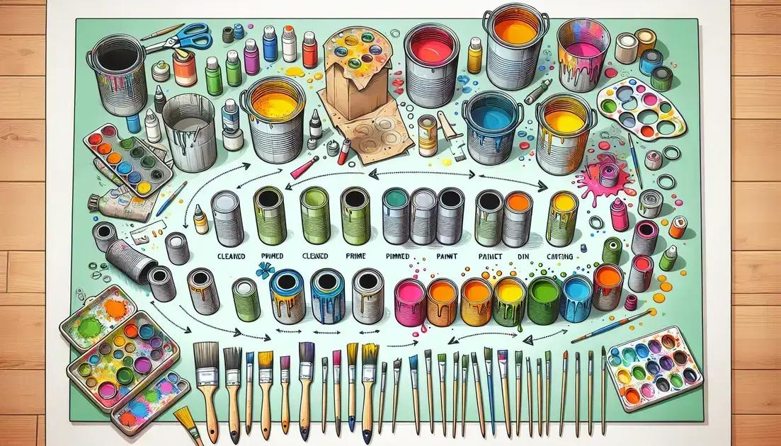 Passo a passo para pintar suas latas