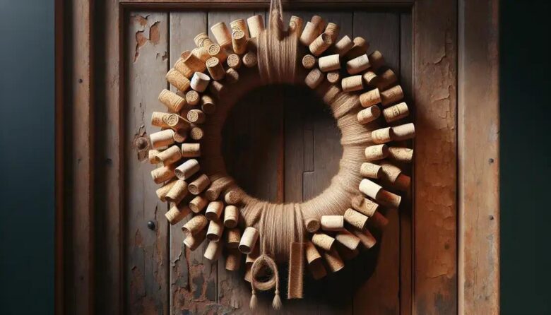 Guirlanda sustentável: create stunning decor with cork and sisal rope