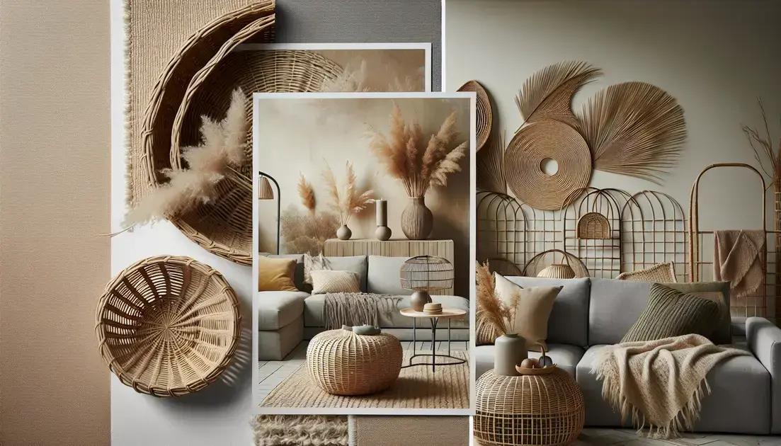 Combinações de decoração com cestos de palha